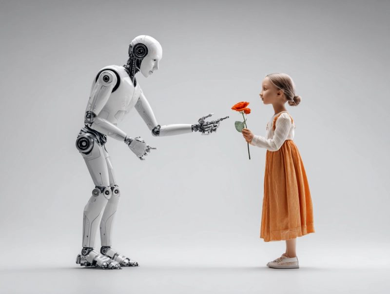 imagen conceptual entrenando humanos con ia