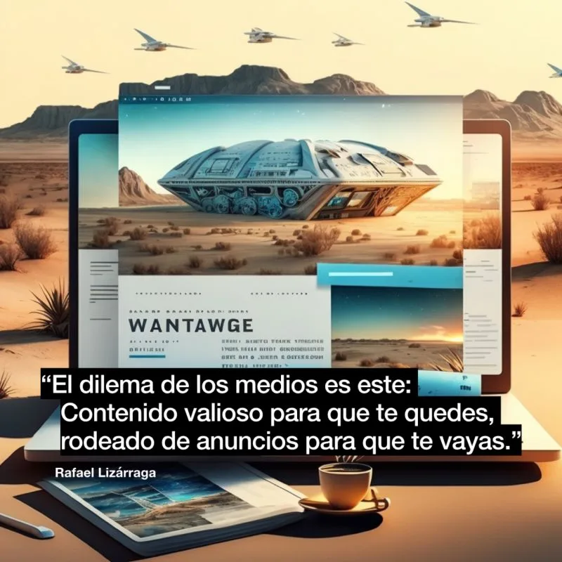 El dilema de los medios es este: Contenido valioso para que te quedes, rodeado de anuncios para que te vayas.