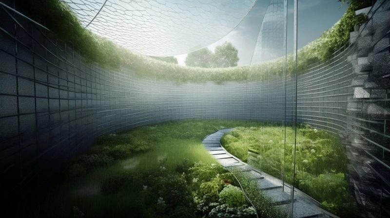 imagen conceptual de un walled garden o jardin amurallado
