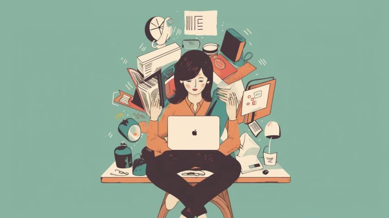imagen conceptual sobre el multitasking