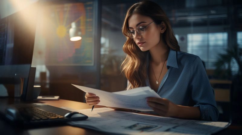 imagen de una mujer haciendo la gestion del presupuesto de marketing