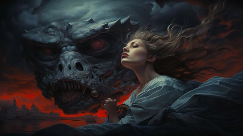 imagen conceptual de las pesadillas que creamos los humanos