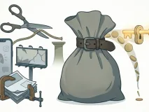 imagen conceptual del recorte del presupuesto de marketing